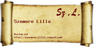 Szemere Lilla névjegykártya